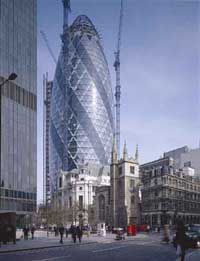 30 St Mary Axe, by Foster and Partners - Royal Academy, London, Summer Exhibit 2003